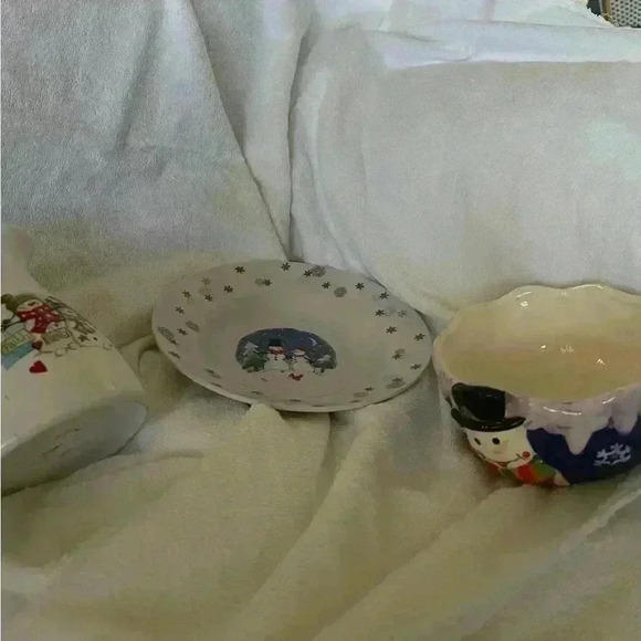 Miscellaneous Smowman Bundle of three. Soup bowl, cereal bowl and Carafe - Picture 1 of 6